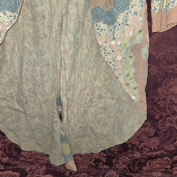 Magnolia Pearl Peach Pink Quilt Tuxedo Tailcoat Jacket Coat - Picture 2 of 10